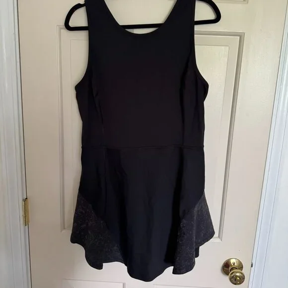 Lululemon Serene Stride Tennis Dress - Black - Size 12 - Picture 2 of 5
